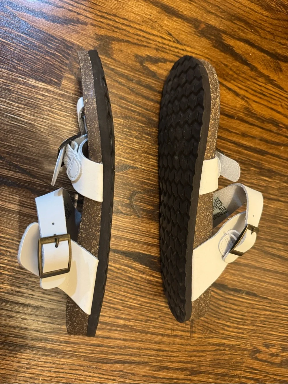 White Mountain White Strappy Buckle Sandals